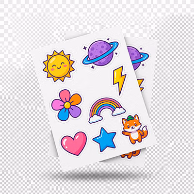 Custom sticker sheet example