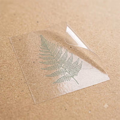 Custom clear sticker example