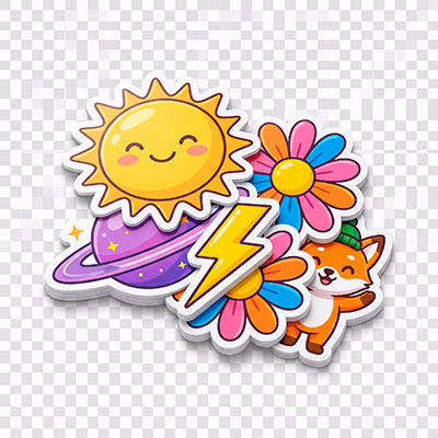 Custom die-cut sticker example
