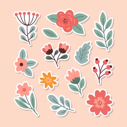 floral sticker pack