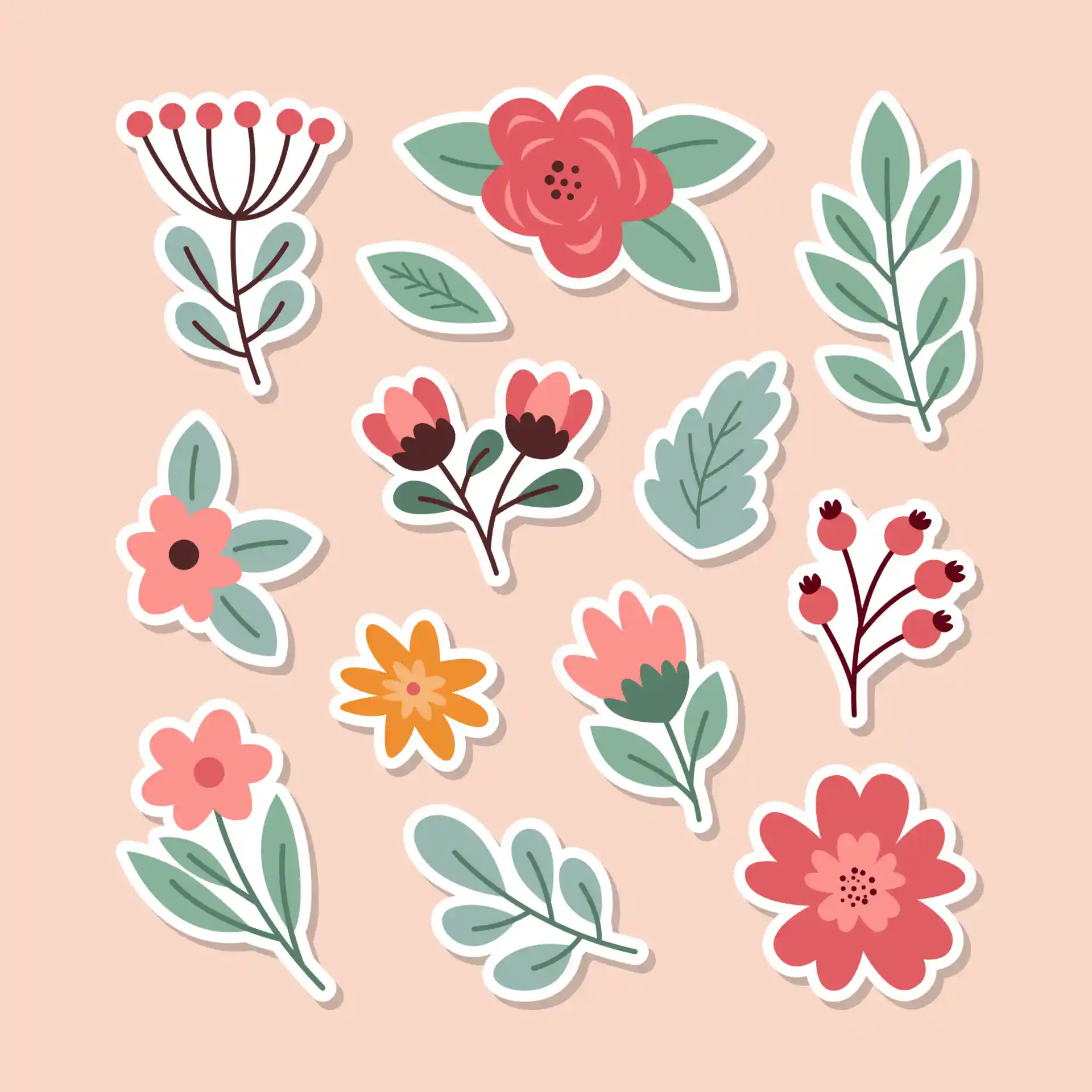 floral sticker pack